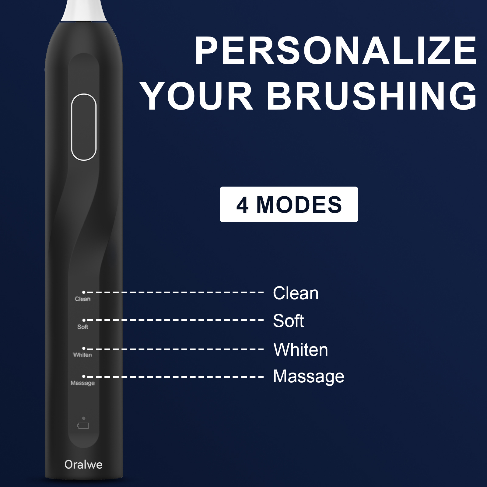 ORALWE T2405 Sonic Electric Toothbrush with 6 Replacement Heads photo 3