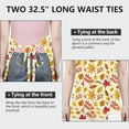 thumbnail image 6 of Autumn Fall Leaves Pattern Apron-Garden Aprons for Women with Pockets-Cotton Linen Waterproof Kitchen Cooking Gardening Aprons Adjustable for Kitchen,Cooking,BBQ and Salon 33"x27", 6 of 7