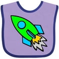 thumbnail image 3 of Inktastic Cute Green Rocket Boys or Girls Baby Bib, 3 of 4