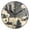 Black, variant on 9.84in Village and Chimneys PVC Canvas Wall and Table Clock with Canvas Texture, Black or Gold Hands