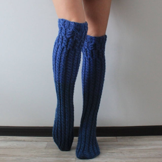 High Stockings For Womens Cable Knit Extra Long Boot Socks Over Knee Thigh Stocking Leg Warmers
