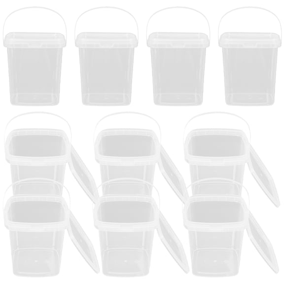 Foxnovo Homemade Ice Cream Storage Containers Ice Cream Pail with Lids 10pcs 300ml