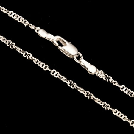 Silver Anchor Chain Necklace With Lobster Claw Clasp 24Inch Silver Plated Brass 2mm Chain Width Sold per pkg of 1pcs