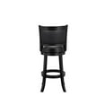 thumbnail image 5 of Bowery Hill 30" Contemporary Wood & Faux Leather Swivel Bar Stool in Black, 5 of 9