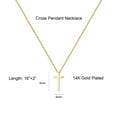 thumbnail image 2 of TINGN Cross Pendant Necklaces for Women 14k Gold Plated 18 Inch, 2 of 5