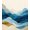 Blue, Pattern 1, variant on Flatwoven High Traffic Area Rug, Coastal Breeze Area Abstract Beige & Blue Waves for Home, Non Slip, Stain Resistant, Washable Area Rugs for Living Room, Bedroom(Blue, 4X6)