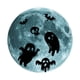 thumbnail image 5 of Txlixc poste de pared de luz nocturna de Halloween, decoración de luz nocturna de murciélago de bruja de luna 3D Txlixc  moda, 5 of 5