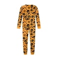 thumbnail image 5 of HTHLVMD Family Matching Sleep Set, Yellow Halloween Pjs, Long Sleeve Loungewear, Seasonal Loungewear, Jack O Lantern Pajamas, Funny Halloween Pajamas Family Button Up 2 Piece Pajama Set Sleepwear, M, 5 of 6