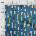 thumbnail image 2 of oneOone Cotton Flex Medium Blue Fabric Cactus Sewing Craft Projects Fabric Prints By Yard 40 Inch Wide-R4, 2 of 5