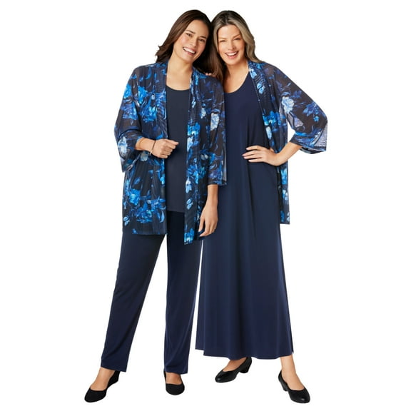 Woman Within Plus Size 4-Piece Jacket/Tank/Dress/Pant Set