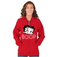 thumbnail image 4 of Retro Betty Boop Cartoon Character Women Plus Size Zipper Hoodie Brisco Brands 2X, 4 of 5