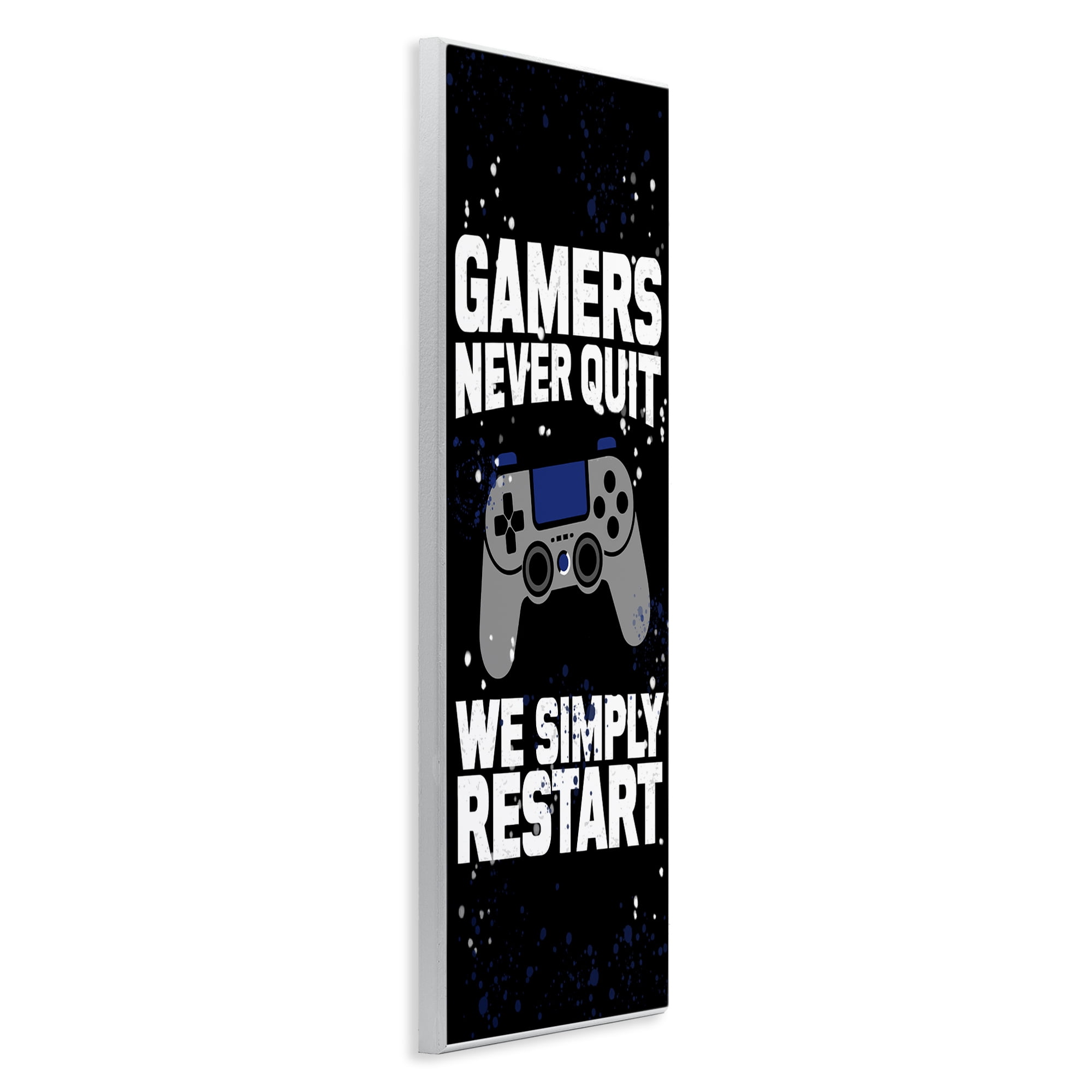 Stupell Industries Never Quit Simply Restart Wall Plaque Art, design by Kim Allen