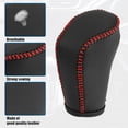 thumbnail image 4 of Unique Bargains Couvercle de Levier de Vitesse en Similicuir Noir pour Intérieur de Voiture pour Mazda 3 2014-2018 Coutures Rouges, 4 of 7