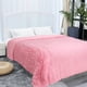 thumbnail image 2 of Lujoso Lanudo Piel Sintética Manta Suave Caliente Sherpa Inverso para Sofá Diván Cama Rosado 230 x 230 cm Unique Bargains Manta, 2 of 8