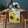 thumbnail image 2 of Sunflowers Table Runner - 60 Inch Long, Kitchen Dining Table Runner Dresser Scarves, Country Spring Botanical Flowers Bee Wooden Farmhouse Decor for Coffee Tables Wedding Party Banquet, 2 of 8