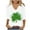 #3-White, variant on Patlollav Shamrock Pullover Womens Casual St Patrick's Day V-Neck Seven Sleeve Tops S-5XL