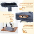 thumbnail image 5 of EDX 79" Cat Tree Tower for Indoor Cats, Multi-Level Durable Cat Climbing Tower, Large Pet House with Natural Sisal Scratching Post, Cozy Condo, Extended Platform, Basket, Kitten Toy, Dark Blue, 5 of 7