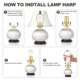 thumbnail image 4 of Uxcell 1 Set 10"  Lamp Shade Harp Holder, Heavy Duty Detachable Lampshade Brackets with 1.46" Height Solid Metal Finial Shade Holder for Table and Floor Lamps, Bronze/Brown, 4 of 7