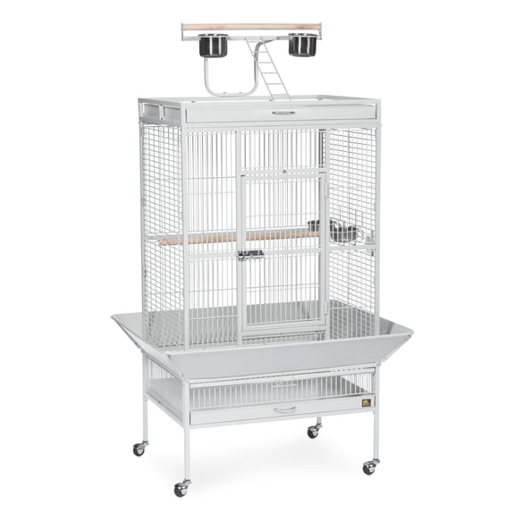 Prevue Pet Products Playtop Bird Home - Pewter White 3153W