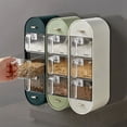 thumbnail image 3 of Wall-Mounted Spice Organizer, Punch-Free ,Multi-Grid Storage Seasoning Box (White), 3 of 7