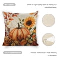 thumbnail image 3 of pumpkin sunflowers leavesLinen toss pillowcase decoration pillowcase gifting preferred 24x24 inch cushion cover sofa pillowcase sofa bedroom living room car, 3 of 6