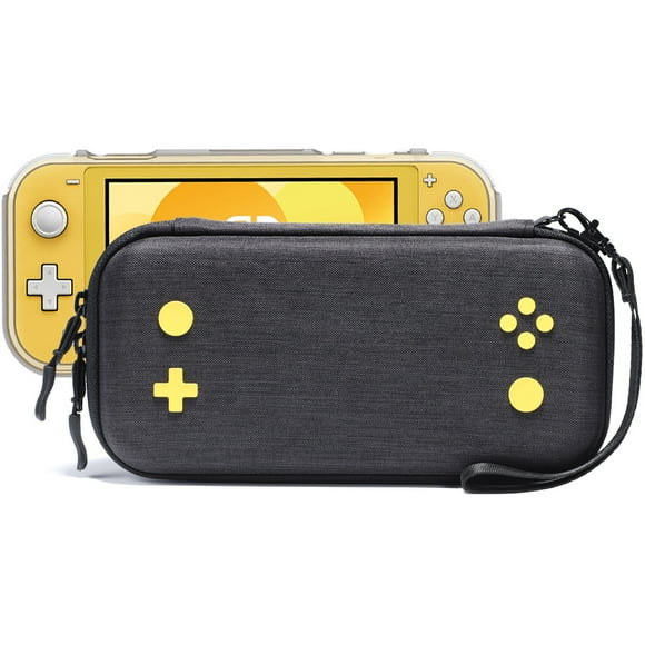 Funda a prueba de golpes compatible con Nintendo Switch Lite - Carcasa dura de EVA duradera con forro de terciopelo suave, sostiene la consola + 15 tarjetas de juego + accesorios