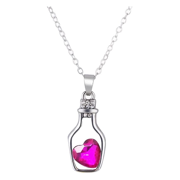 Charm para Mujeres Collar de Joyas Corazón Cristales con Regalos Accesorio Colgante