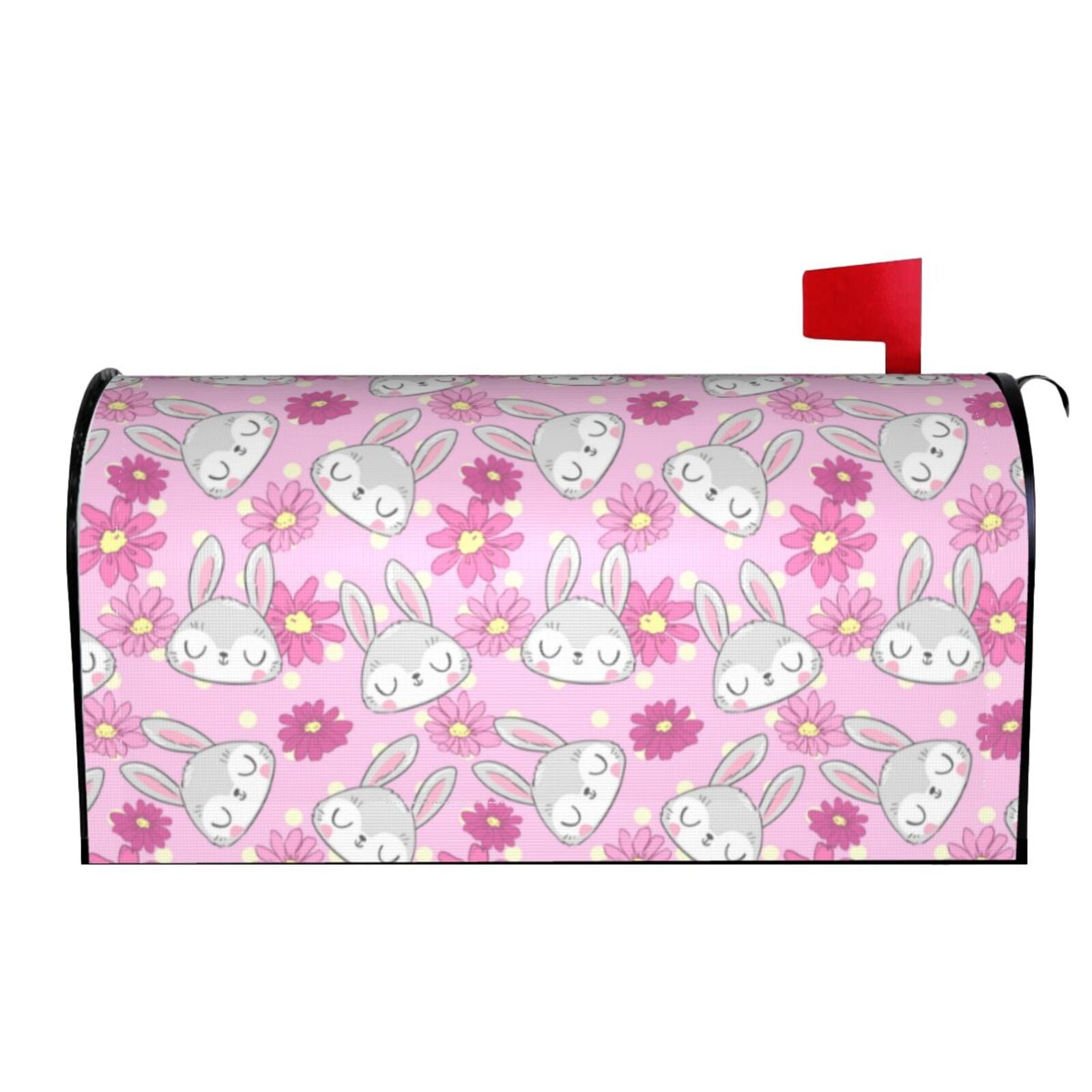 Xecao Sunflower Rabbit for Mailbox Cover with Magnetic Strips, Waterproof and Sunscreen, Adds a Decorative Touch to Your Garden Yard.