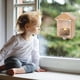 thumbnail image 5 of Casa para pájaros con ventosa fuerte, casa para pájaros de madera, ventana transparente, comedero para pájaros, jaula nido para pájaros al aire libre, 5 of 5