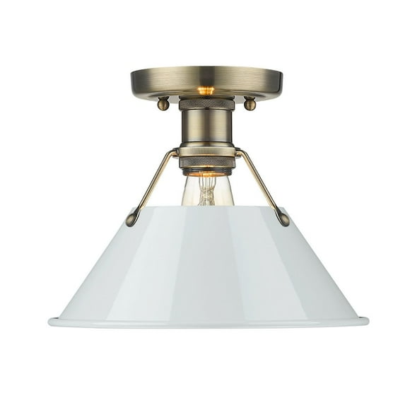 Golden Lighting - Orwell - 1 Light Flush Mount 8 Inches Tall and 10 Inches