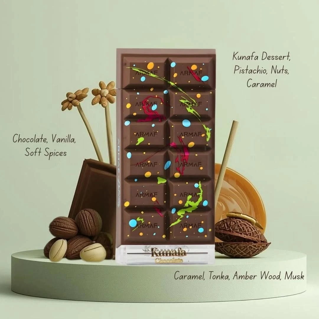 Dubai Delicacy Kunafa Chocolate Pistache Eau de Parfum Spray 70ml (2.3 oz) Armaf