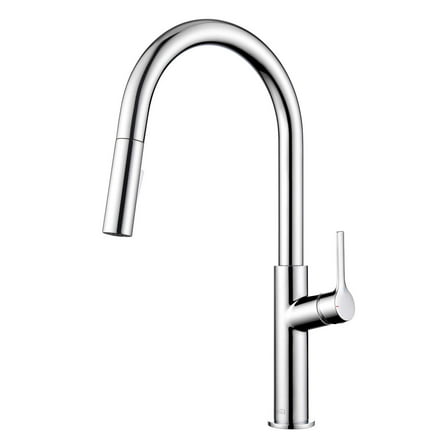 Kibi Fusion-T  Single Handle Pull Down Kitchen Sink Faucet - Chrome