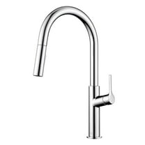 Kibi Fusion-T Single Handle Pull Down Kitchen Sink Faucet - Chrome