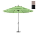 thumbnail image 1 of Parasol de Marché en Fibre de Verre 11 Pieds Inclinaison Col Noir Mat/oléfine/champagne, 1 of 2