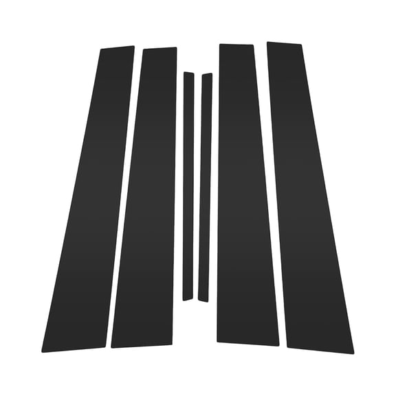 Unique Bargains Door Pillar Window Trim for Chevy Malibu 2008-2012 Front Rear Left Right Anti Scratch Sticker Pillar Posts Door Outer Exterior Cover 6 Pcs Black