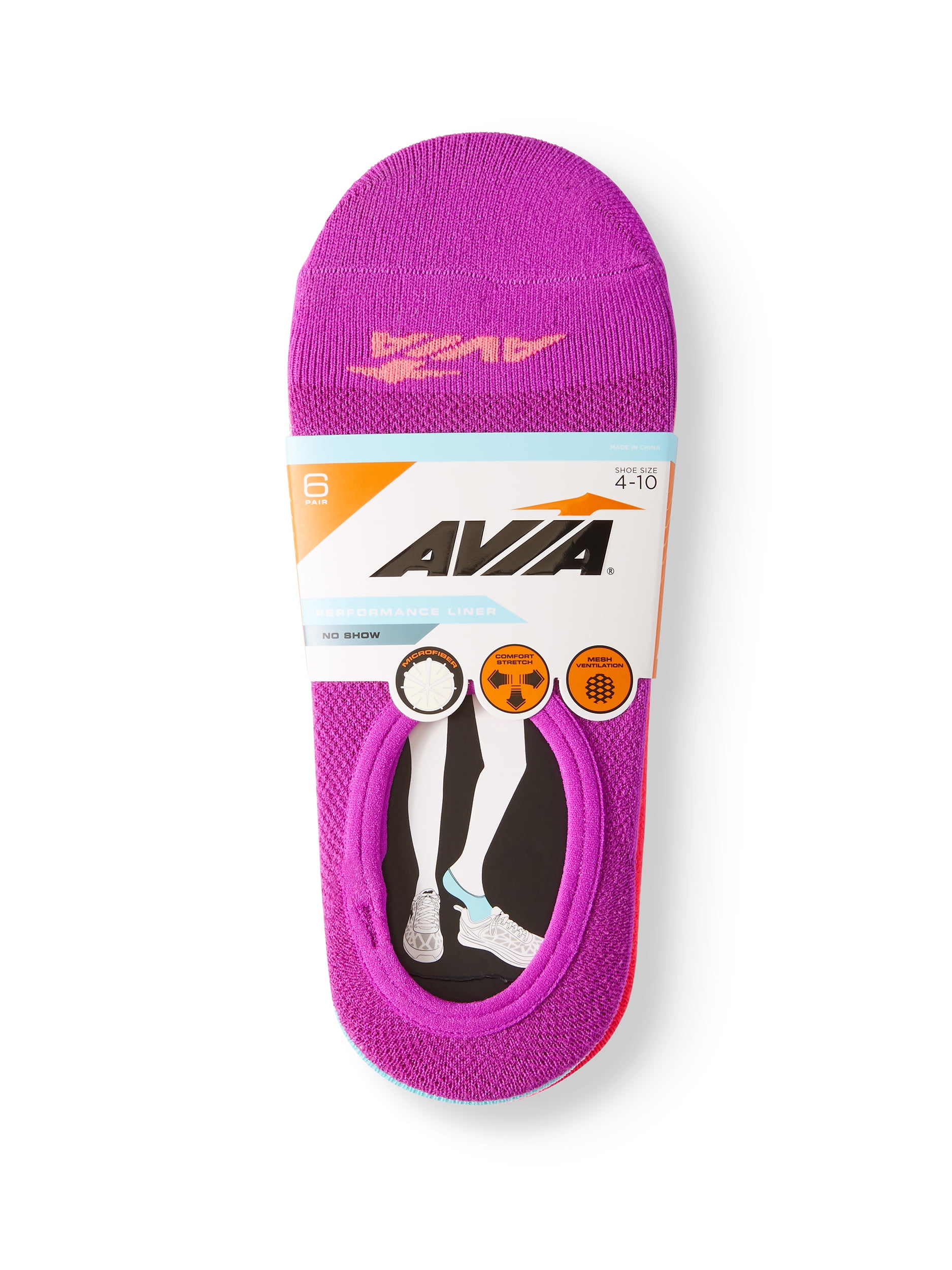 Ladies Sport Liner Socks, 6 Pack