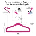thumbnail image 2 of MAGMALIFE 50 Ganchos de Terciopelo para Ropa de Bebe, Gancho Plateado Giratorio de 360 Grados, Adecuado para Todo Tipo de Ropa, Antideslizante, 29 cm de Largo (Fucsia) Visita la tienda de MAGMALIFE, 2 of 6