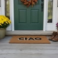 thumbnail image 5 of Abbott Collection 35-FWD-GE-9367 Graphic CIAO Doormat, 18x30 inches L, Natural/Black, 5 of 6
