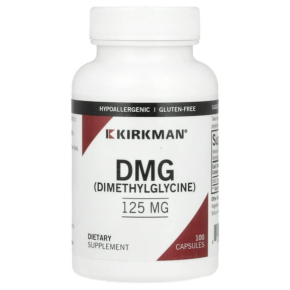 Kirkman Labs DMG (Dimethylglycine), 125 mg, 100 Capsules