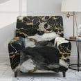 thumbnail image 2 of Kuiaobaty Marble Pattern Reclining Sofa Slipcover Durable Recliner Chair Cover Breathable Reclining Slipcover Washable Recliner Couch Cover with Elastic Bottom for Living Room, 2 of 8
