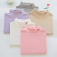 thumbnail image 4 of Girls Double Velvet Thermal Shirt Long Sleeve Neck Turtleneck Tops Kids Warm Base Layer Tees, 4 of 4