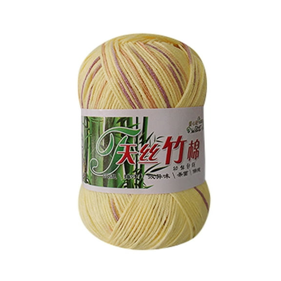 Yarn For Knitting,Acrylic Yarn,New Bamboo Cotton Warm Soft Natural Knitting Crochet Knitwear Wool Yarn 50G F