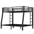 thumbnail image 6 of Bellemave Full XL Over Queen Bunk Bed, Metal Bunk Beds Frame with Guardrail & Ladders, Space Saving No Box Spring Needed Design for Small Room & Dorm, Noise Reduced, White, 6 of 10