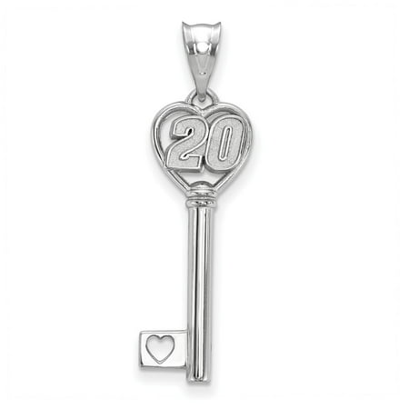 - Roy Rose Jewelry Sterling Silver LogoArt NASCAR Heart Key 1'' Pendant Driver # 20