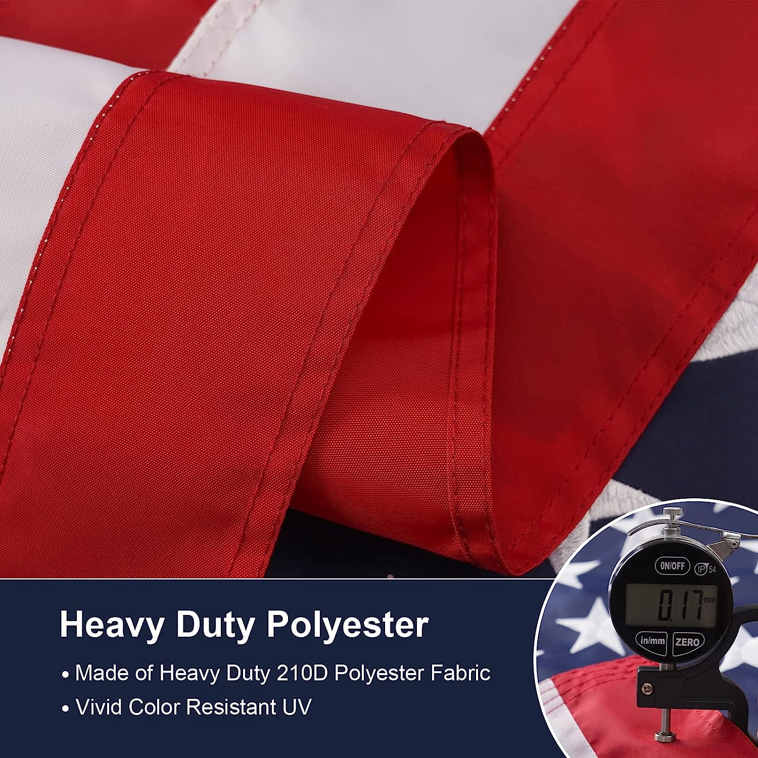 American Flag 6x10ft. Premium Large US Flag 6x10 ft 420D Nylon  Embroidered Stars and Sewn Stripes - Display with Pride Proudly
