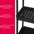 thumbnail image 4 of Carrito Auxiliar Organizador Multiusos Almacenaje 3 Niveles Negro, 4 of 5