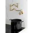 thumbnail image 4 of Kingston Brass KS2107RX Belknap Wall Mount Pot Filler Faucet, Brushed Brass, 4 of 7