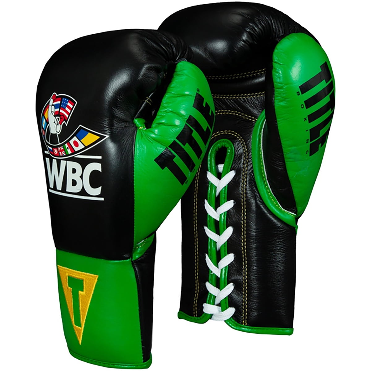 Boxing Gloves 8oz to 16oz Artificial Leather 3 layers Training Green & White 