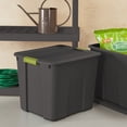 thumbnail image 4 of Sterilite 20 Gallon Stackable Plastic Storage Tote Bin w/Lid, Gray (6 Pack), 4 of 8