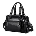 thumbnail image 1 of Bolso de hombro de cuero para hombre, maletín de gran capacidad premium, bolso de viaje para el trabajo, 1 of 8